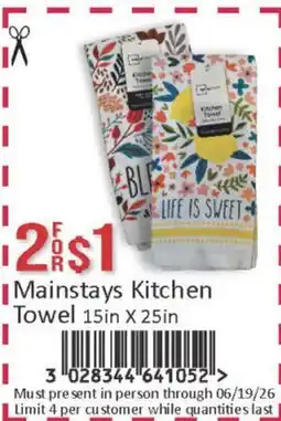 General Discount Mainstays Kitchen Towel offer