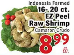 Rio Valley Market Indonesia Farmed 16- 20 ct. EZ Peel Raw Shrimp offer