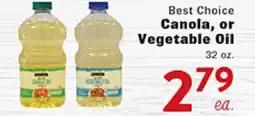 Rio Valley Market Best Choice Canola, or Vegetable Oil offer