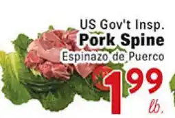 Rio Valley Market US Gov't Insp. Pork Spine offer