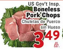 Rio Valley Market US Gov't Insp. Boneless Pork Chops offer