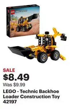 Best Buy LEGO - Technic Backhoe Loader Construction Toy 42197 offer
