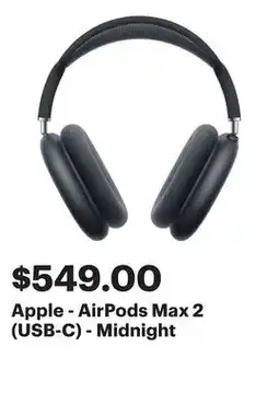 Best Buy Apple - AirPods Max 2 (USB-C) - Midnight offer