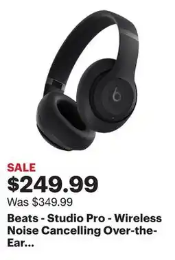 Best Buy Beats - Studio Pro - Wireless Noise Cancelling Over-the-Ear Headphones - Black offer