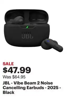 Best Buy JBL - Vibe Beam 2 Noise Cancelling Earbuds - 2025 - Black offer