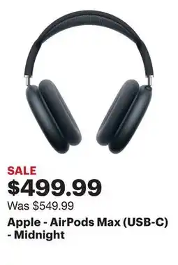 Best Buy Apple - AirPods Max (USB-C) - Midnight offer