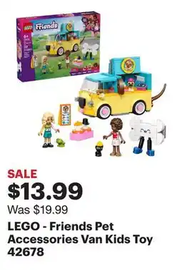 Best Buy LEGO - Friends Pet Accessories Van Kids Toy 42678 offer