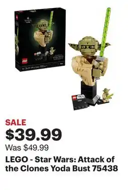 Best Buy LEGO - Star Wars: Attack of the Clones Yoda Bust 75438 offer