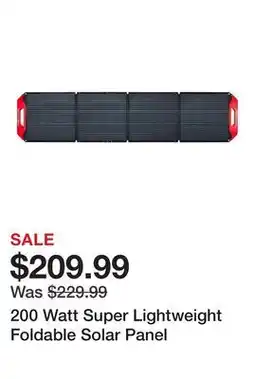 Harbor Freight Tools 200 Watt Super Lightweight Foldable Solar Panel offer