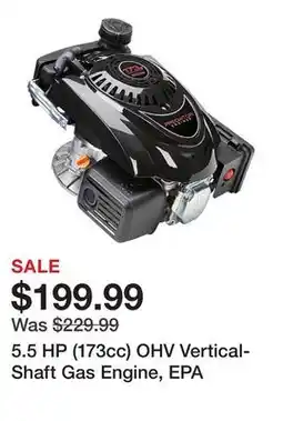 Harbor Freight Tools 5.5 HP (173cc) OHV Vertical-Shaft Gas Engine, EPA offer