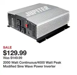 Harbor Freight Tools 2000 Watt Continuous/4000 Watt Peak Modified Sine Wave Power Inverter offer