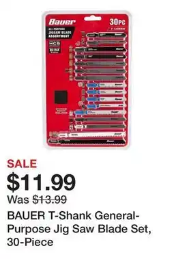 Harbor Freight Tools BAUER T-Shank General-Purpose Jig Saw Blade Set, 30-Piece offer