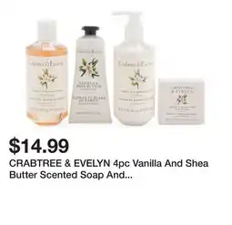 Marshalls CRABTREE & EVELYN 4pc Vanilla And Shea Butter Scented Soap And Lotion Kit offer
