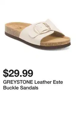 Marshalls GREYSTONE Leather Este Buckle Sandals offer