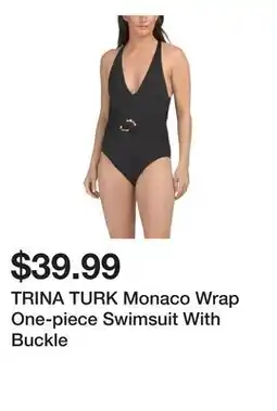 Marshalls TRINA TURK Monaco Wrap One-piece Swimsuit With Buckle offer