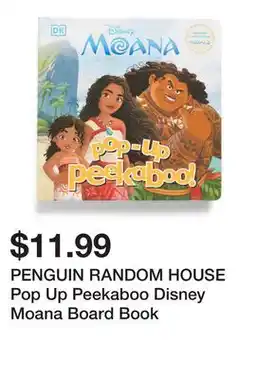 Marshalls PENGUIN RANDOM HOUSE Pop Up Peekaboo Disney Moana Board Book offer