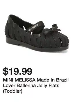 Marshalls MINI MELISSA Made In Brazil Lover Ballerina Jelly Flats (Toddler) offer
