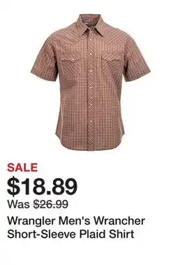Tractor Supply Company Wrangler Men's Wrancher Short-Sleeve Plaid Shirt offer