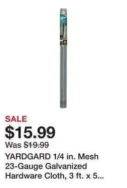 Tractor Supply Company YARDGARD 1/4 in. Mesh 23-Gauge Galvanized Hardware Cloth, 3 ft. x 5 ft offer