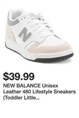 Marshalls NEW BALANCE Unisex Leather 480 Lifestyle Sneakers (Toddler Little Kid Big Kid) offer