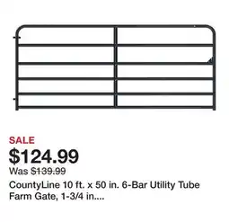 Tractor Supply Company CountyLine 10 ft. x 50 in. 6-Bar Utility Tube Farm Gate, 1-3/4 in. Tube, Blue offer