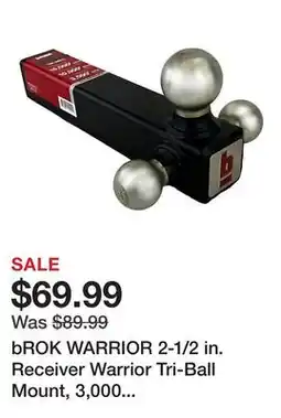 Tractor Supply Company bROK WARRIOR 2-1/2 in. Receiver Warrior Tri-Ball Mount, 3,000 lb./10,000 lb./15,000 lb. Capacity offer