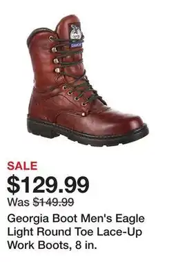 Tractor Supply Company Georgia Boot Men's Eagle Light Round Toe Lace-Up Work Boots, 8 in offer