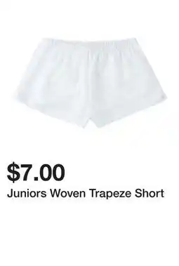 Five Below Juniors Woven Trapeze Short offer