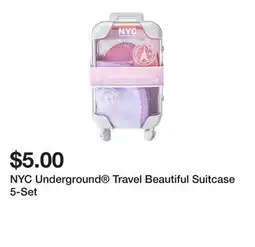 Five Below NYC Underground Travel Beautiful Suitcase 5-Set offer