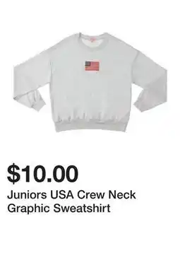 Five Below Juniors USA Crew Neck Graphic Sweatshirt offer