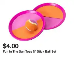 Five Below Fun In The Sun Toss N' Stick Ball Set offer