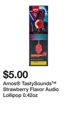 Five Below Amos TastySounds Strawberry Flavor Audio Lollipop 0.42oz offer