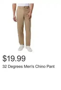 Costco 32 Degrees Men's Chino Pant offer