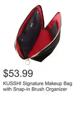 Costco KUSSHI Signature Makeup Bag with Snap-in Brush Organizer offer