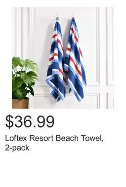 Costco Loftex Resort Beach Towel, 2-pack offer