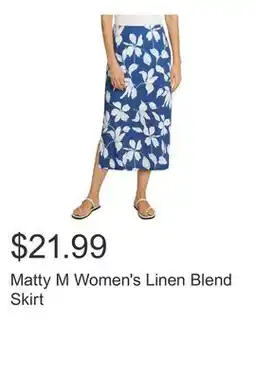 Costco Matty M Women's Linen Blend Skirt offer