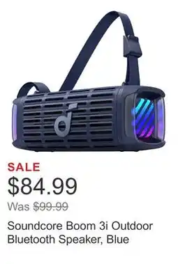 Costco Soundcore Boom 3i Outdoor Bluetooth Speaker, Blue offer