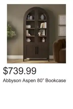 Costco Abbyson Aspen 80 Bookcase offer