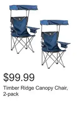 Costco Timber Ridge Canopy Chair, 2-pack offer