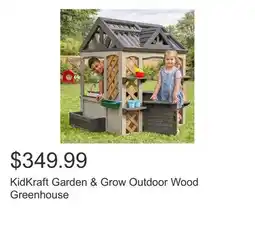 Costco KidKraft Garden & Grow Outdoor Wood Greenhouse offer