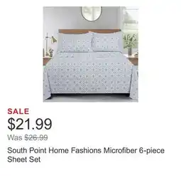 Costco South Point Home Fashions Microfiber 6-piece Sheet Set offer