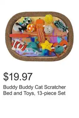 Costco Buddy Buddy Cat Scratcher Bed and Toys, 13-piece Set offer