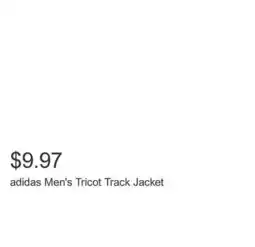 Costco adidas Men's Tricot Track Jacket offer