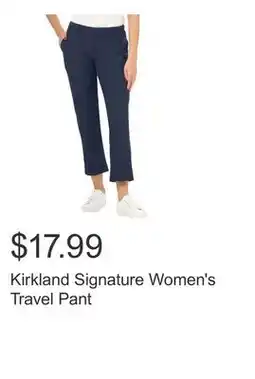 Costco Kirkland Signature Women's Travel Pant offer