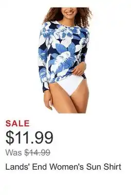 Costco Lands' End Women's Sun Shirt offer