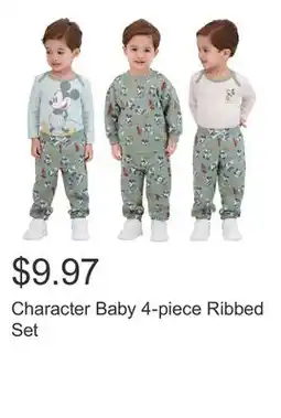 Costco Character Baby 4-piece Ribbed Set offer