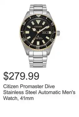 Costco Citizen Promaster Dive Stainless Steel Automatic Men's Watch, 41mm offer