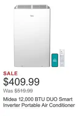Costco Midea 12,000 BTU DUO Smart Inverter Portable Air Conditioner offer