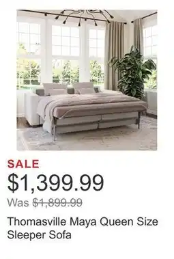Costco Thomasville Maya Queen Size Sleeper Sofa offer