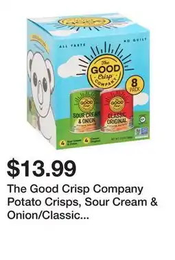 Wegmans The Good Crisp Company Potato Crisps, Sour Cream & Onion/Classic Original offer